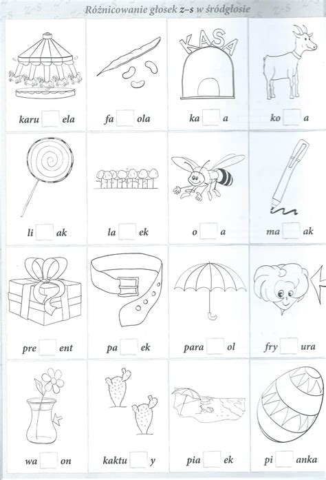 Wiczenia G Oski Sz W Sylabach G Osek Rz Sz W Wyrazach Oraz