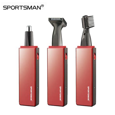 SPORTSMAN Electric Nose Hair Trimmer Rechargeable 3 In 1 Nose Trimmer