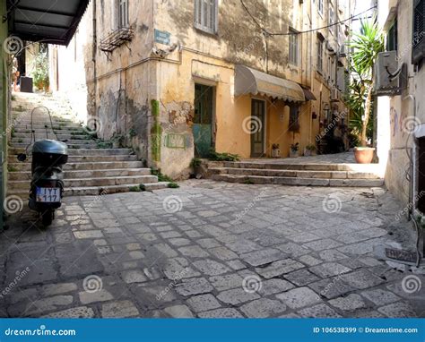 Architecture of the Old City of Kerkira on the Island of Corfu Editorial Stock Image - Image of ...