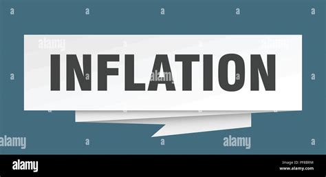 inflation sign. inflation paper origami speech bubble. inflation tag ...