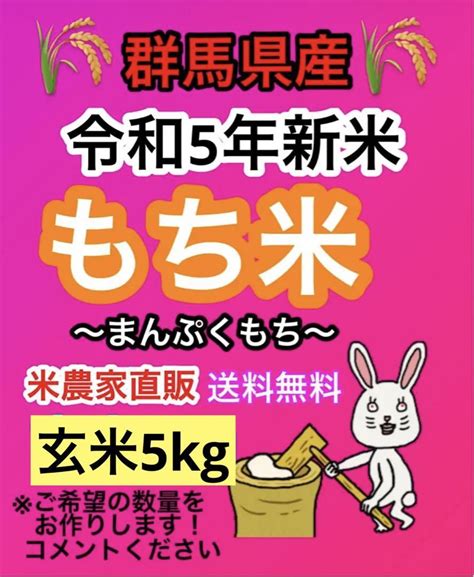 新米もち米‼️令和5年新米 群馬県産 まんぷくもち 玄米 精米済どちらも可能 By メルカリ