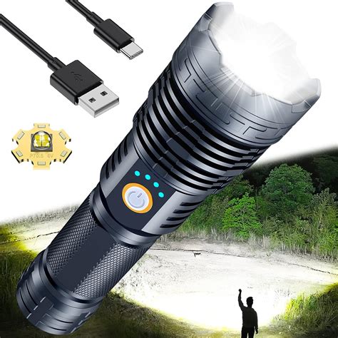 Tuxumaz Lumens Rechargeable Led Flashlight Waterproof Modes