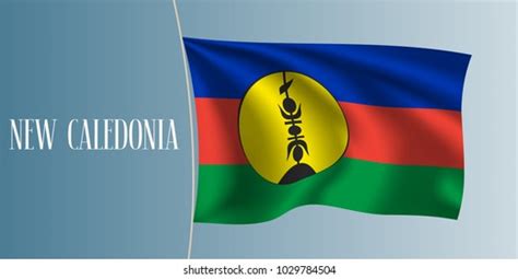 New Caledonia Waving Flag Vector Illustration Stock Vector Royalty