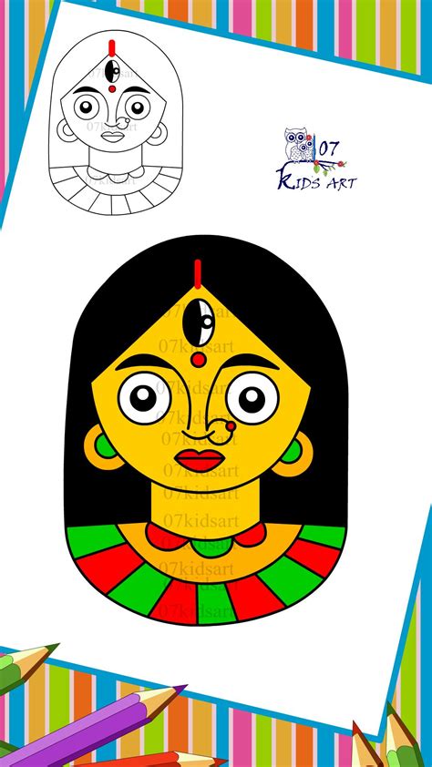 Maa Durga Drawing For Kids | Drawing for kids, Bird drawing for kids ...