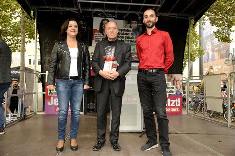 Finaler Wahlkampf der LINKEN Mannheim mit Unterstützung von Janine