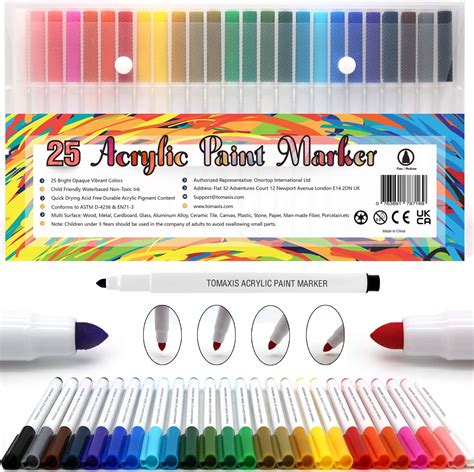 OneClick Essentials Set Of 12 Acrylic Paint Pens For Rock Painting