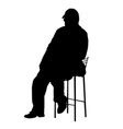 Old Man Character Sit Sleep Armchair Adult Icon Vector Image