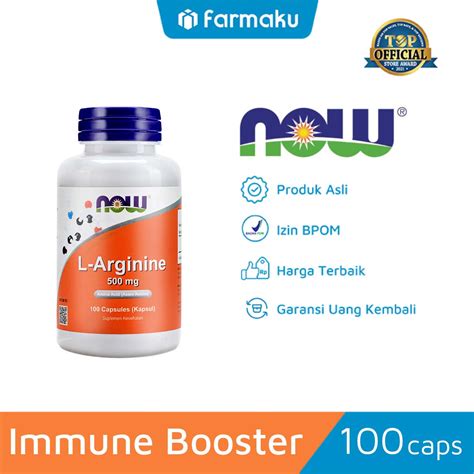 Now L Arginine 500 Mg Botol 100 Capsule Farmaku