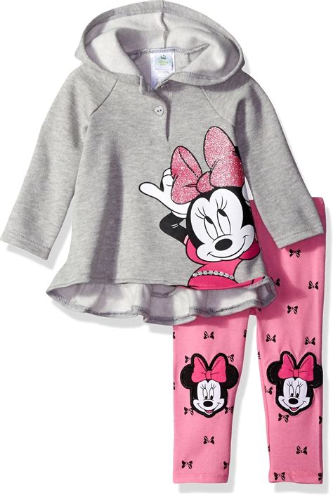 Disney Conjunto De Piezas De Minnie Mouse Con Capucha Y Legging Para