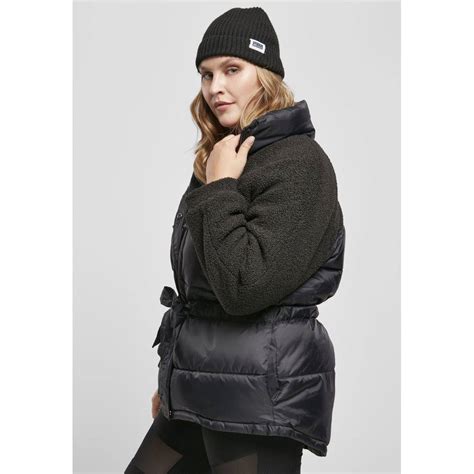 Urban Classics Urban Classics Sherpa Mix Manteau Matelassé Noir A