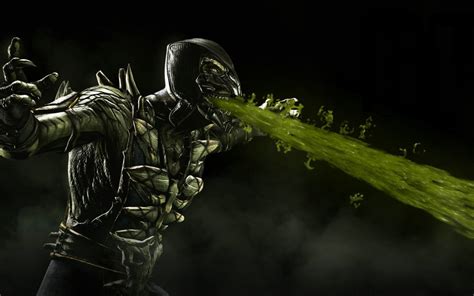 Papel De Parede Verde Combate Mortal Mortal Kombat X Arte Trevas