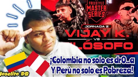 Vijay 🇵🇪 Vs Filosofo 🇨🇴 ¿batalla De Verdades Reaccion Peruana