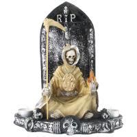 Imagen Santa Muerte Con Lapida Cm Inch Hueso Artesanal Puede