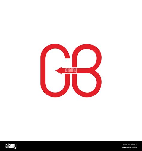 Letter Gb Motion Arrow Geometric Design Symbol Vector Stock Vector