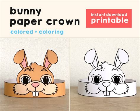 Bunny Paper Crowns Mom Wife Busy Life