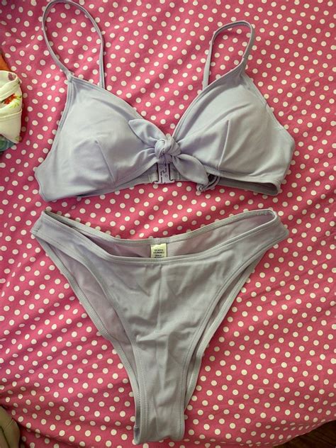 Monki Purple Bikini Women S Fashion Swimwear Bikinis Swimsuits On Carousell