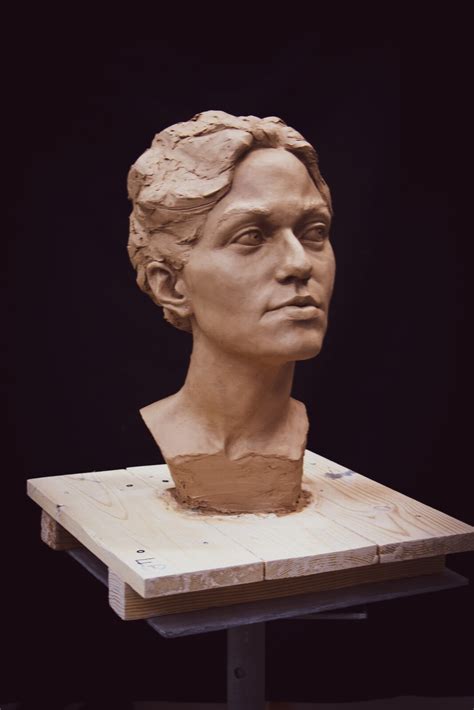 Basil Shutov Female Head Life Portrait Clay