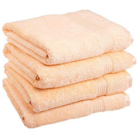 Egyptian Cotton Gsm Piece Bath Towel Set Peach Walmart