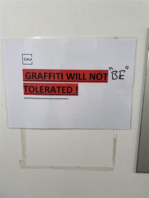 No graffiti sign graffitied to fix grammar : r/Irony