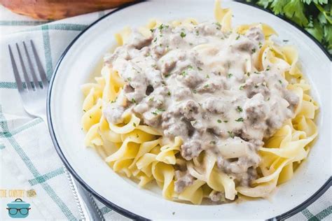 Easy Beef Stroganoff Recipe With Ground And Cream Cheese Besto Blog