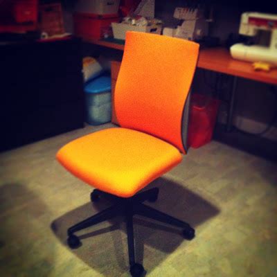 orange orange office chair