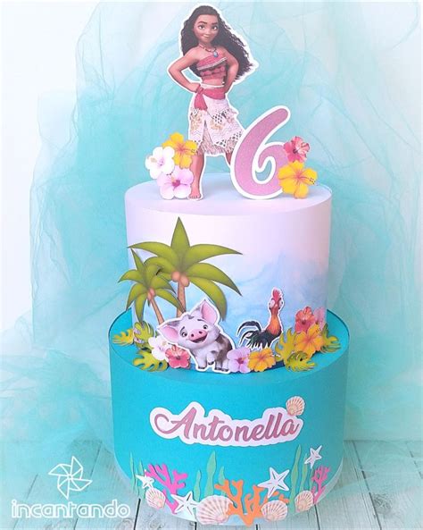 Torta Scenografica In Cartoncino Tema Oceania Per Compleanno Moana