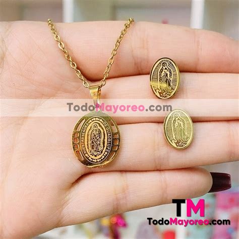 Sint Tico Foto Medalla Virgen De Guadalupe Acero Inoxidable Cena