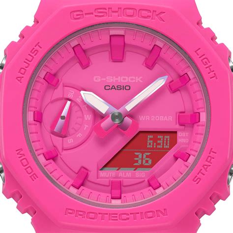 Reloj G SHOCK GMA S2100P 4A Carbono Resina Mujer Rosado Btime