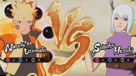 CPU Vs CPU Naruto Uzumaki Sage Of Six Paths Mode Vs Suigetsu Hozuki