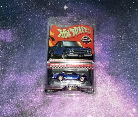 2022 HOT WHEELS RLC Red Line Club Car 1972 Skyline H T 2000GT R Avec Patch Et Broche EUR 55 16