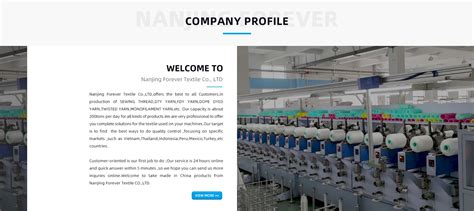 Company Overview Nanjing Forever Textile Co Ltd