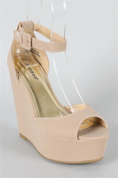 Bamboo Dorothy 08 Open Toe Wedge Open Toe Wedges Bridesmaid Shoes