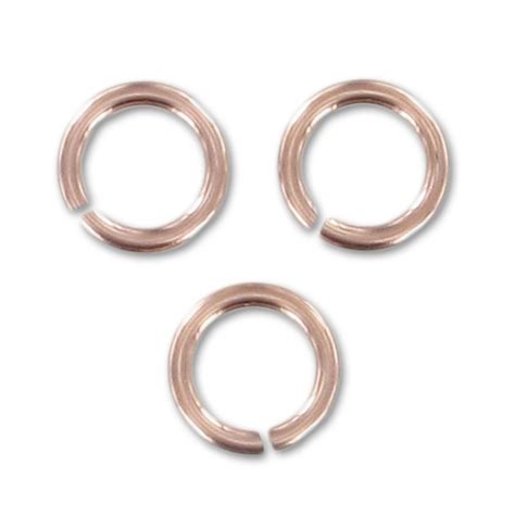 Anneaux ouverts 5x0 76 mm en Rose Gold filled or laminé x10 Perles Co