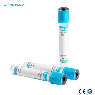 Vacuum 3ml Blue Top Coagulation Tubes 0.109 Mol/L Sodium Citrate Test Tube