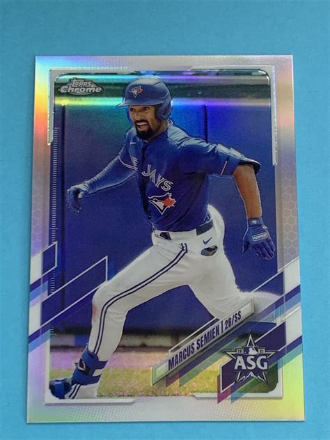 2021 Topps Chrome Update Marcus Semien All Star Game Refractor ASG 17