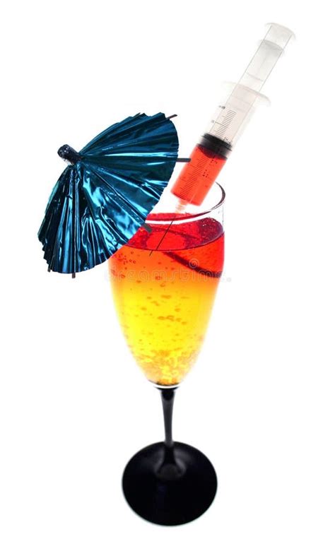 Spiked Cocktail With Umbrella Stock Photo Image Of Background Health