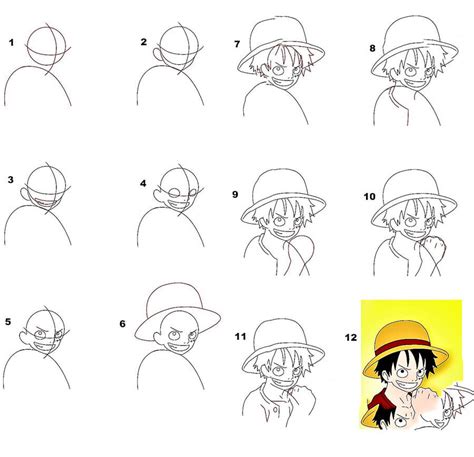 How To Draw A Baby Luffy Step By Step Drawing Photos