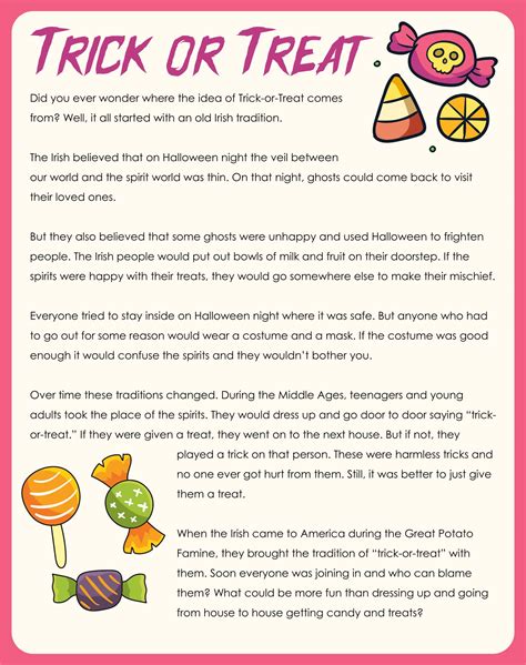 Printable Halloween Story For Kids