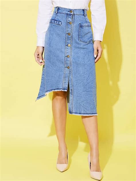 Knee Length Jean Skirts Sale