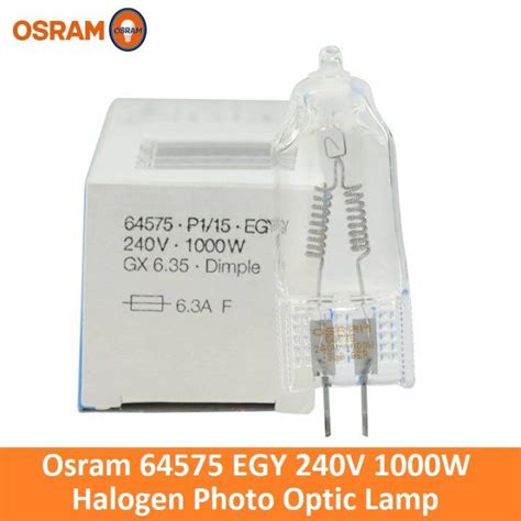 Osram 64575 1000w 240v GX6.35 Dimple P1 15 Halogen Lamp Peanut Bulb ...