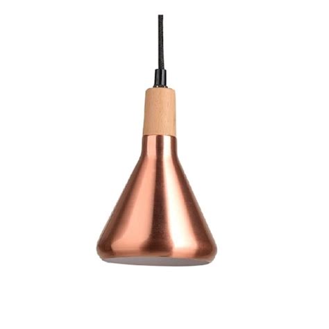 Pendente Metal E Madeira Horn G Mm Cobre Light Center