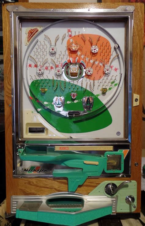 1970 Nishijin Front Over Flow Pachinko Machine Known As Kujaku