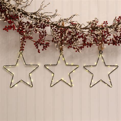 The Holiday Aisle Battery Operated LED Lighted Metal Stars Wayfair