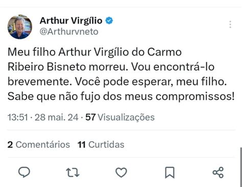 Ex Deputado Arthur Bisneto Encontrado Morto Aos Anos Em Manaus