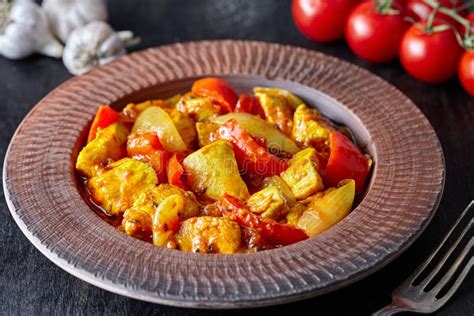 Huhn jalfrezi Indische Kultur Briet Würziges Currypaprikafleisch Und