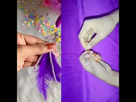 recreate crafter Aditi video DIY Purple Earrings #crafteraditi #shorts ...