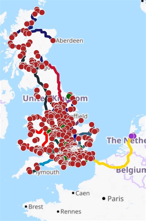 An interactive map of every train line I have been on and every station ...