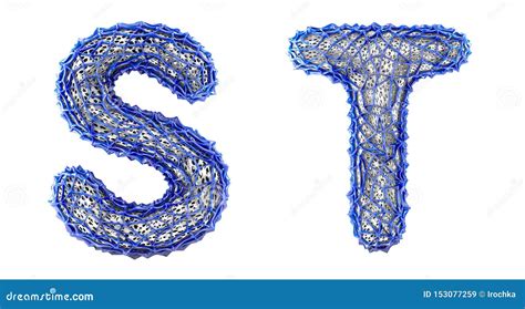 El Sistema Realista S T De Las Letras D Hizo Del Pl Stico Azul Stock