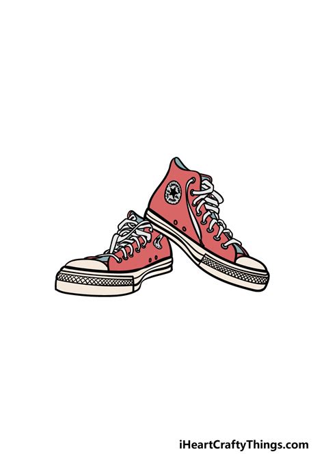 How To Draw Converse From The Front