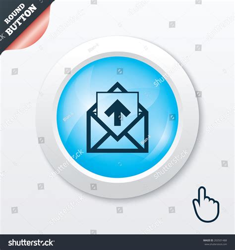 Mail Icon Envelope Symbol Outgoing Message Stock Illustration 203501488